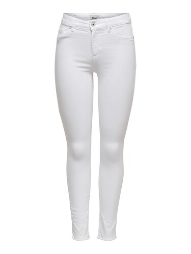 Damen Skinny Jeans Stretch Denim Mid Waist Hose ONLBLUSH LIFE 