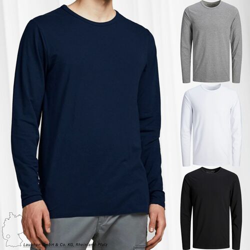 Herren Jack & Jones Basic Longsleeve Dnnes Jersey Shirt Pullover JJEBASIC