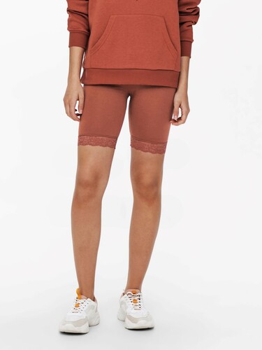 JDY 2x Damen Kurze Capri Leggings Hose JDYSALLY Spitze Shorts Set Stretch 