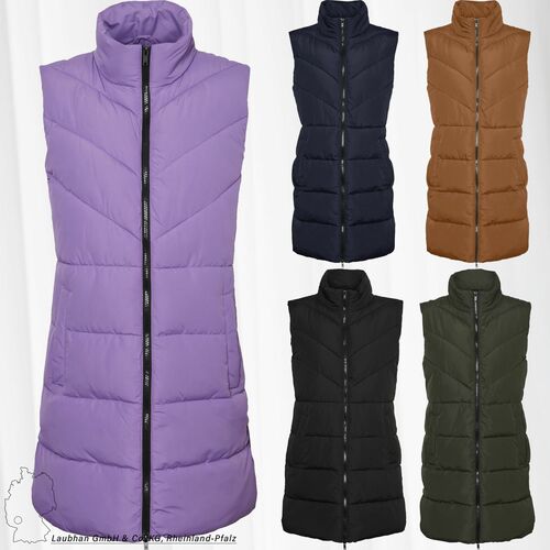NOISY MAY Damen Winter Steppweste NMDALCON lange �rmellose Jacke
