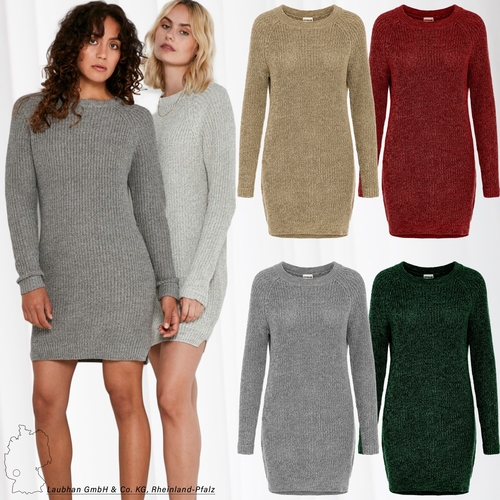 NOISY MAY Damen Langarm Strickkleid Midi Dress Party Jumper NMSIESTA