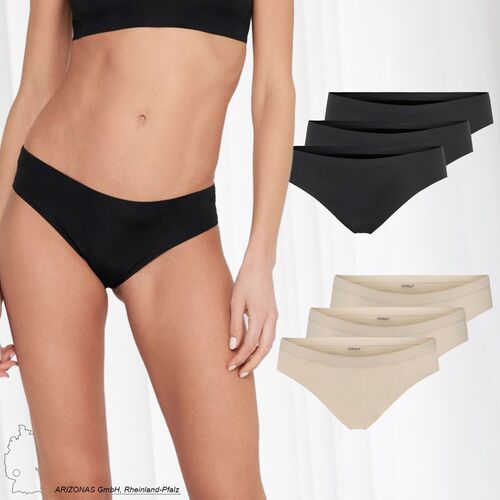 Slip Nahtlos 3-er Pack Taillen Unterw�sche Panties Hosen ONLTRACY