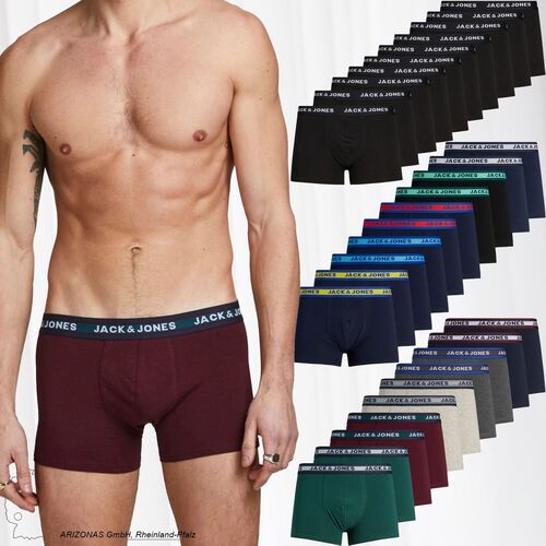 Jack & Jones 10er Pack Boxershorts Trunks Set Stretch Hose Basic Jersey Unterw�sche