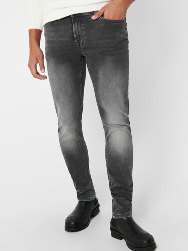 Slim Fit Jeans Basic Denim Hose ONSLOOM Tapered Trousers Stone Wash 