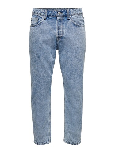 Cropped Loose Fit Jeans Straight Leg Denim Ankle Pants Hose ONSAVI 