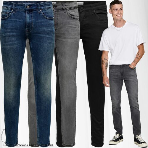 Skinny Fit Jeans ONSWARP Basic Stretch Tapered Denim Hose