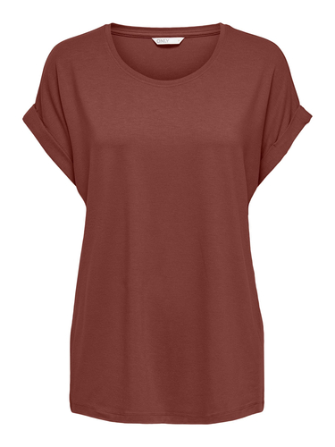 Basic T-Shirt Einfarbig Rundhals Ausschnitt Kurzarm Top Oberteil 