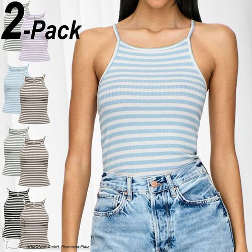 Gestreiftes Tank Top 2-er St�ck Pack �rmelloses Basic Set JDYFRANSISKA