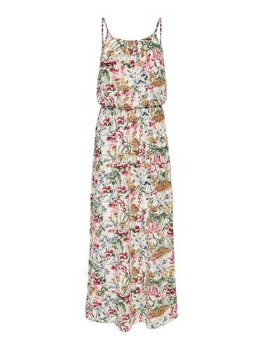 �rmelloses Maxi Blusenkleid Dress Gepunktet Locker Lang Rundhals 