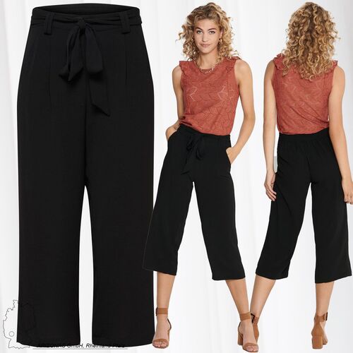 Lockere Culotte Hose Elegante 3/4 Stoff Marlene Pants ONLWINNER