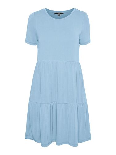 Kurzes Blusenkleid Lockeres Kurzarm Tunika Mini Dress VMFILLI 