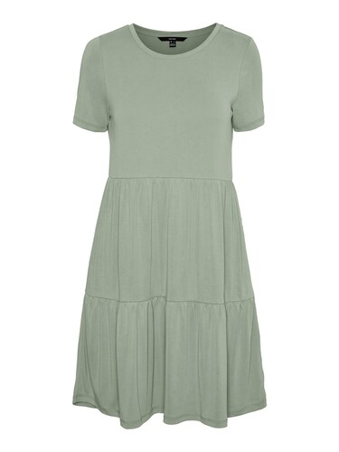Kurzes Blusenkleid Lockeres Kurzarm Tunika Mini Dress VMFILLI 