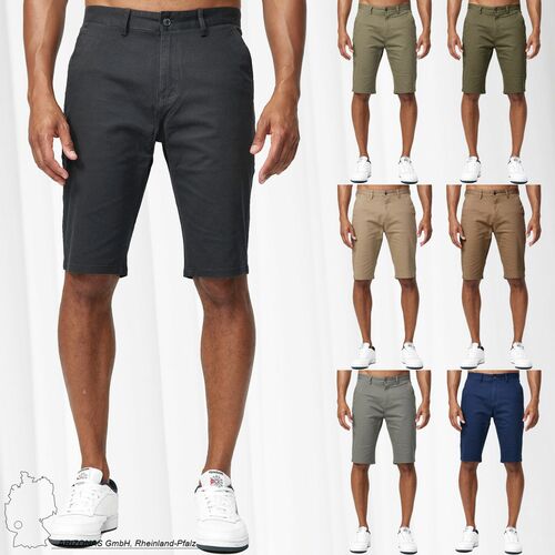 Kurze Chino Shorts Hose Basic Stretch Pants Freizeit Trousers Knielang