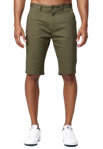Kurze Chino Shorts Hose Basic Stretch Pants Freizeit Trousers Knielang 
