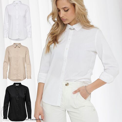 Basic Hemd Bluse Langarm Business Tunika Shirt Classic Oberteil JDYMIO