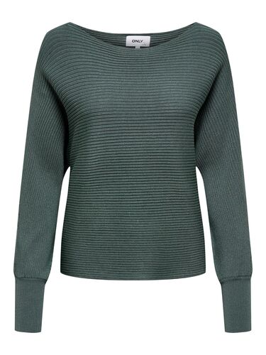 Kurzer Strickpullover Knitted Basic Stretch Sweater U-Boot ONLADALINE 
