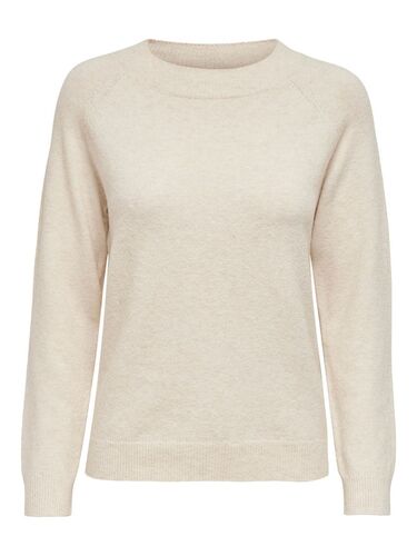 Basic Strickpullover Stretch Sweater Langarm Rundhals Shirt ONLRICA 