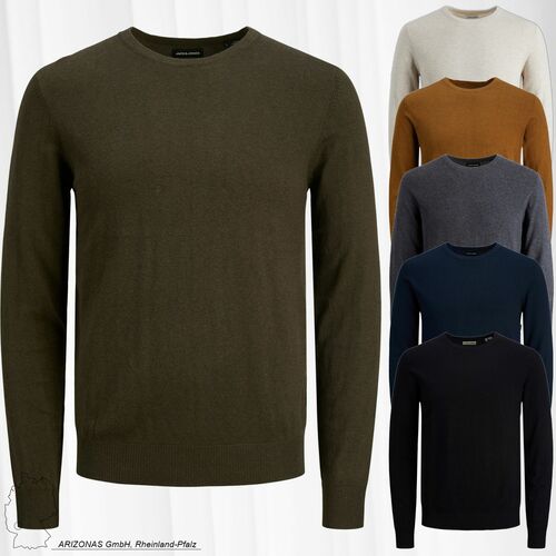 Jack & Jones Dnner Langarm Strickpullover Rundhals Basic Sweater Shirt Jumper JJEEMIL