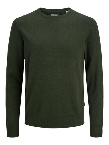Jack & Jones D�nner Langarm Strickpullover Rundhals Basic Sweater Shirt Jumper JJEEMIL 