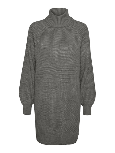 Langarm Strickkleid Mini Pullover Dress Stehkragen Shirt NMTIMMY 