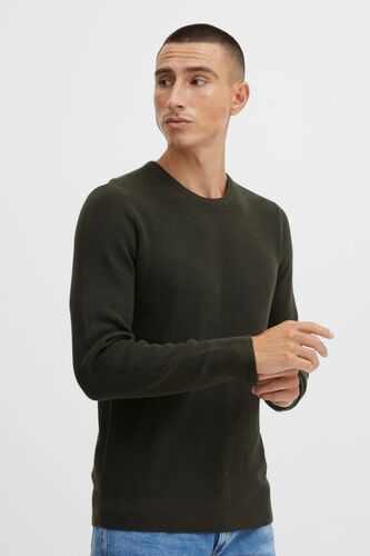 Strickpullover Rundhals Basic Sweater Knitted Langarm Shirt Jumper 