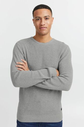 Strickpullover Rundhals Basic Sweater Knitted Langarm Shirt Jumper 