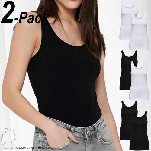 Tank Top 2-er St�ck Pack �rmelloses Shirt Basic Set ONLLIVE