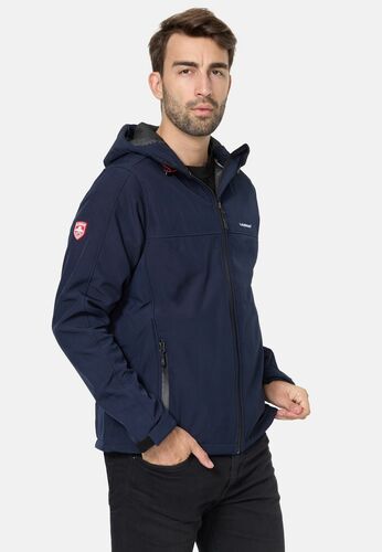 Softshell Outdoor Jacke Freizeit �bergangs Blouson mit Kapuze LHTRIAL 