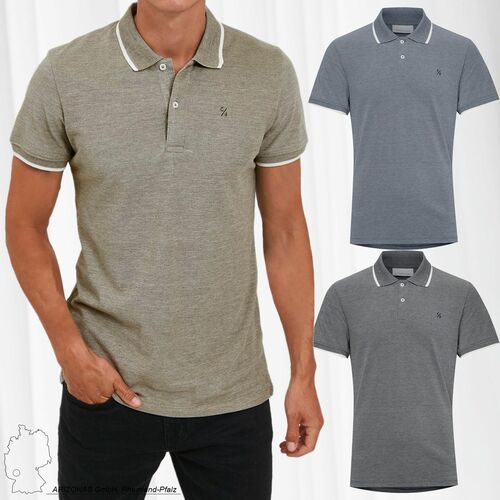 Polo Shirt Regular Fit Kurzarm Golf Hemd Basic aus Baumwolle TRISTAN