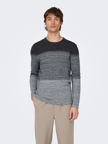 Langarm Strickpullover Rundhals Basic Sweater Shirt Jumper ONSPANTER 