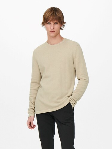 Langarm Strickpullover Rundhals Basic Sweater Shirt Jumper ONSPANTER 