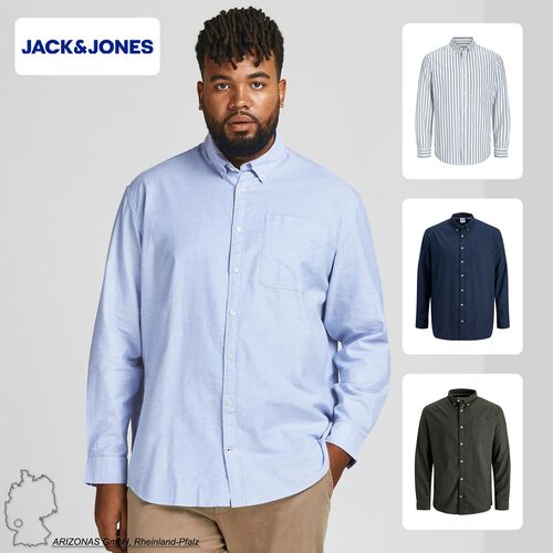 Jack & Jones Plus Size Hemd bergren Basic Langarm Shirt Business JJEOXFORD