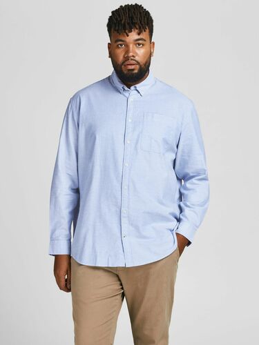 Jack & Jones Plus Size Hemd �bergr��en Basic Langarm Shirt Business JJEOXFORD 
