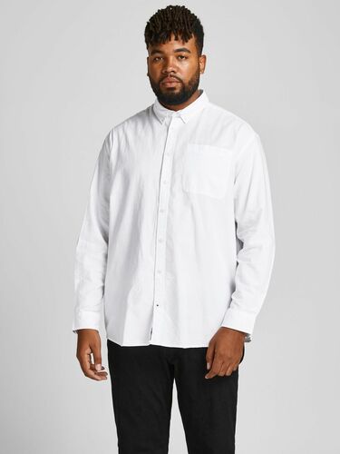 Jack & Jones Plus Size Hemd �bergr��en Basic Langarm Shirt Business JJEOXFORD 