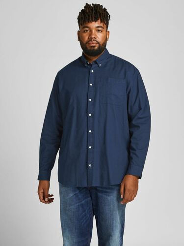 Jack & Jones Plus Size Hemd �bergr��en Basic Langarm Shirt Business JJEOXFORD 
