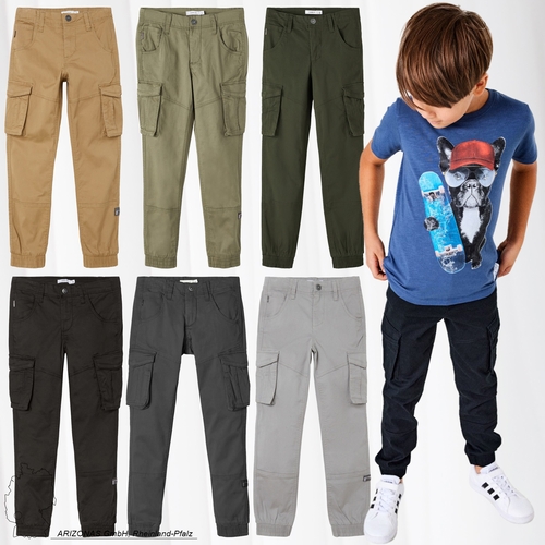 Kinder Cargo Hose f�r Jungen Jogger Chino Pants Freizeithose Baumwolle