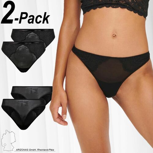 Spitzen Slips 2-er Pack G-String Taillen Unterhosen Brazilian Tanga