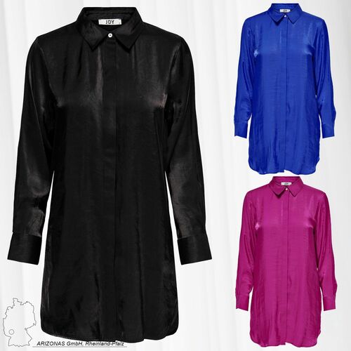 Hemd bestellen Langes Oversized Oberteil JDYPARIS Basic Business | Damen Bluse Glänzendes & Satin Tunika JDY Shirts direkt Oberteile