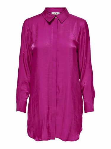 direkt Shirts Langes Damen JDY Oversized Oberteile Tunika bestellen Bluse Satin & | Basic Oberteil JDYPARIS Glänzendes Business Hemd