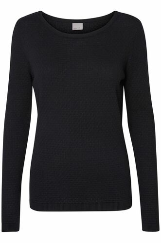 Eleganter Feinstrick Sweater Struktur Longsleeve VMCARE Pullover 