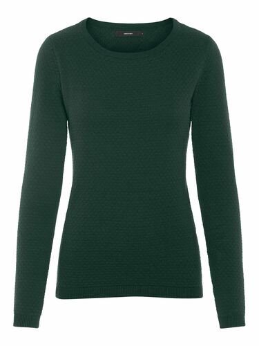 Eleganter Feinstrick Sweater Struktur Longsleeve VMCARE Pullover 