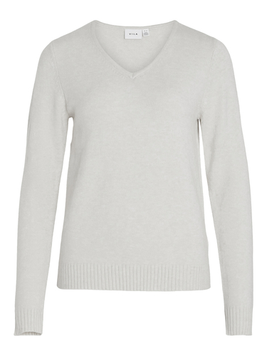 Dnner Strickpullover Knitted Basic Stretch Sweater Langarm V-Neck VIRIL 