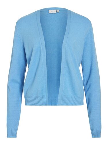 Kurze Feinstrick Cardigan Stretch Basic Jacke ohne Verschluss VIRIL 