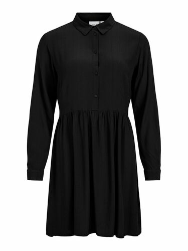 Langarm Kleid Gebl�mtes Print Mini Dress Tunika Knielang VIFINI 