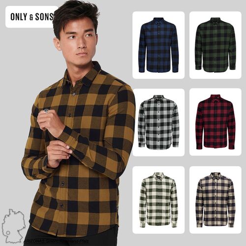 Freizeit Flanellhemd Kariert Holzfller Karo Shirt