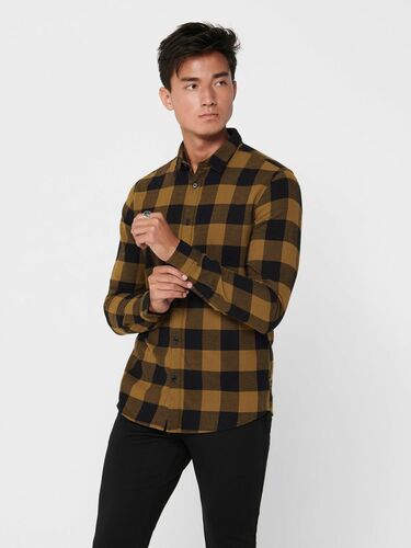 Freizeit Flanellhemd Kariert Holzf�ller Karo Shirt 