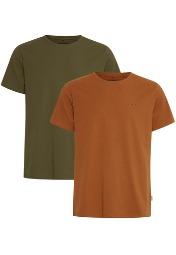 Rundhals T-Shirt 2-er St�ck Pack Kurzarm Shirt Basic Set BHDinton 