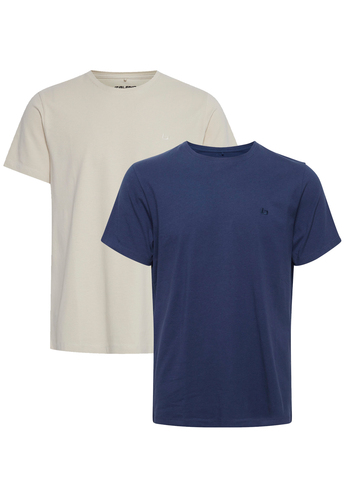 Rundhals T-Shirt 2-er St�ck Pack Kurzarm Shirt Basic Set BHDinton 