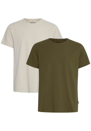 Rundhals T-Shirt 2-er St�ck Pack Kurzarm Shirt Basic Set BHDinton 