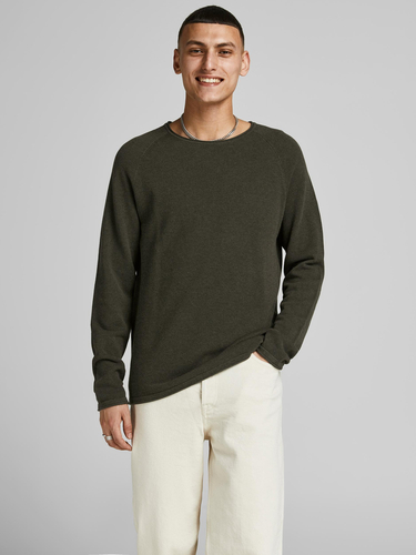 Jack & Jones Langarm Strickpullover Sweater Baumwolle Shirt JJEHILL 